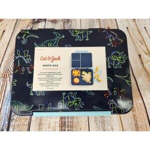 Cat & Jack Dinosaur Dino Bento Lunch Snack Box Dishwasher & Microwave Safe